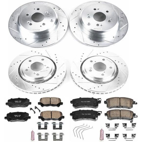 PowerStop Z23 Daily Driver Carbon-Fiber Ceramic Brake Pad and Drilled & Slotted