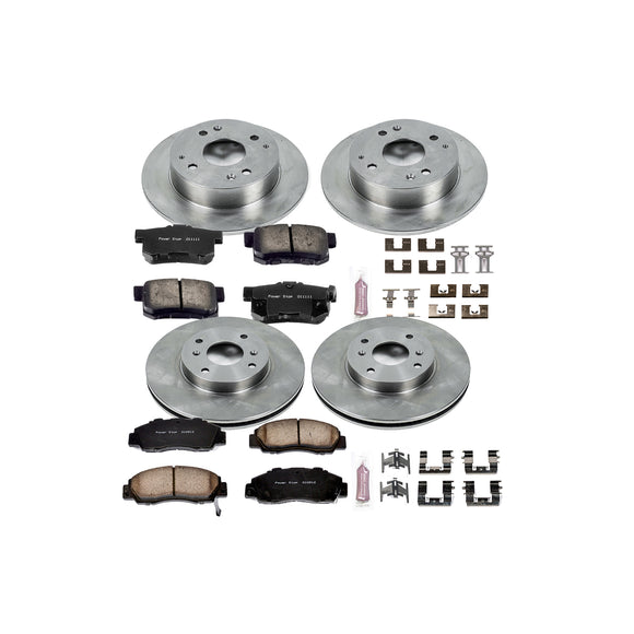 PowerStop OE Stock Replacement Low-Dust Ceramic Brake Pad and Rotor Kit