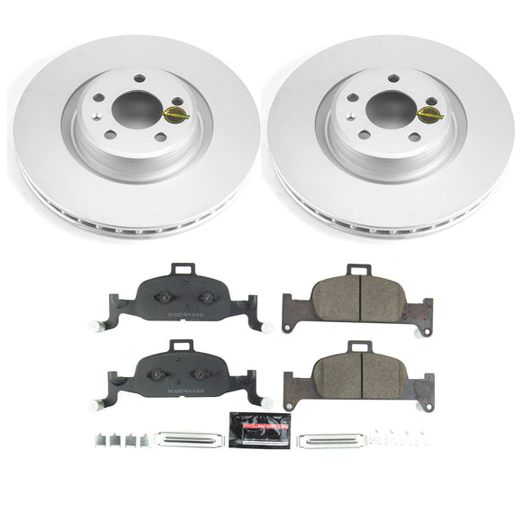 PowerStop Genuine Geomet Coated Rotor and Carbon-Fiber Ceramic Brake Pad Kit