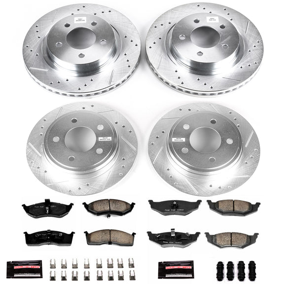 PowerStop Z23 Daily Driver Carbon-Fiber Ceramic Brake Pad and Drilled & Slotted