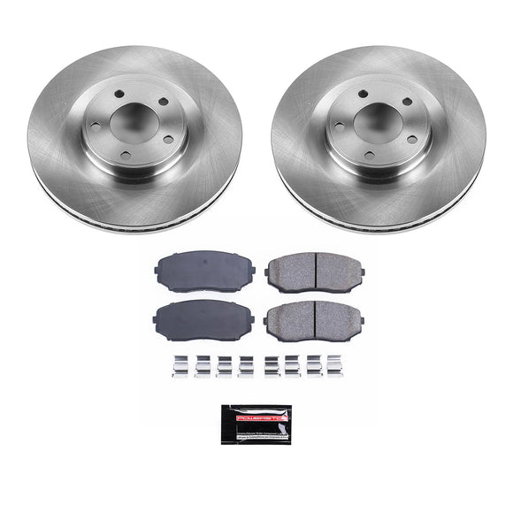 PowerStop OE Stock Replacement Low-Dust Ceramic Brake Pad and Rotor Kit