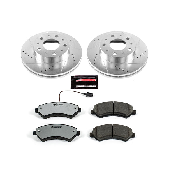 PowerStop Z36 Carbon-Fiber Ceramic Brake Pad with Drilled and Slotted Rotor Kit