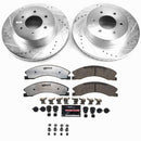 PowerStop Z36 Carbon-Fiber Ceramic Brake Pad with Drilled and Slotted Rotor Kit
