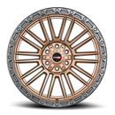 17x9 Vortek VRT-604 Zeus Matte Bronze Black Bead Ring 6x135 ET0 CB106.1 Wheel