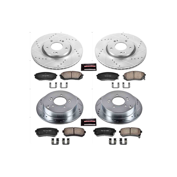 PowerStop Z23 Daily Driver Carbon-Fiber Ceramic Brake Pad and Drilled & Slotted