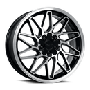 18x8 Katana KR09 Glossy Black Machined Face Wheel 5x108 ET40 CB73.1