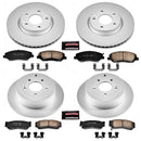 PowerStop Genuine Geomet Coated Rotor and Low-Dust Ceramic Brake Pad Kit