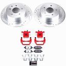 PowerStop Z26 Street Performance Ceramic Brake Pad, Drilled Slotted Rotor, and C