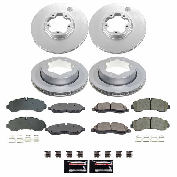 PowerStop Genuine Geomet Coated Rotor and Low-Dust Ceramic Brake Pad Kit