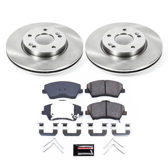 PowerStop OE Stock Replacement Low-Dust Ceramic Brake Pad and Rotor Kit