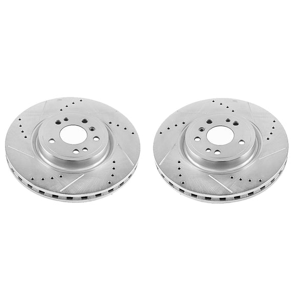 PowerStop Evolution Drilled Slotted Rotors Pair Front For Mercedes-Benz ML350