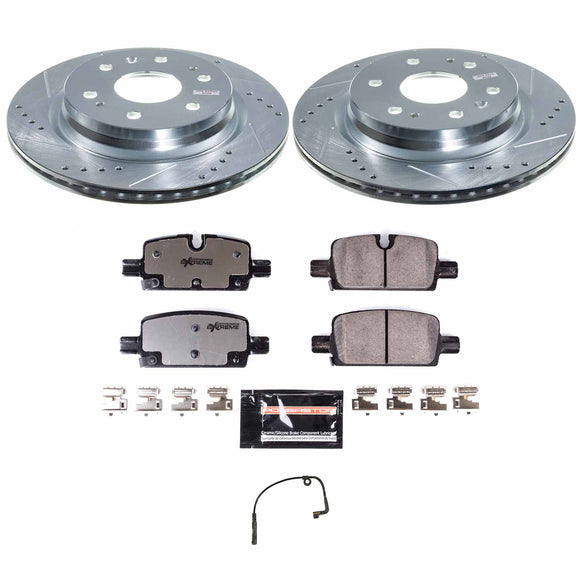 PowerStop Z36 Carbon-Fiber Ceramic Brake Pad with Drilled and Slotted Rotor Kit