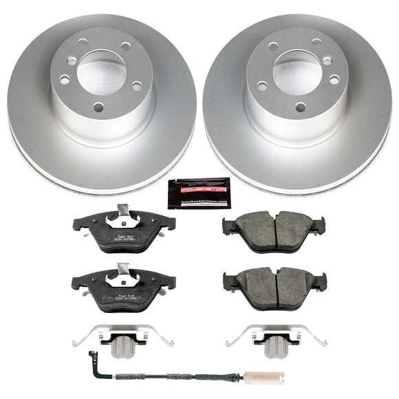 PowerStop Genuine Geomet Coated Rotor and Carbon-Fiber Ceramic Brake Pad Kit