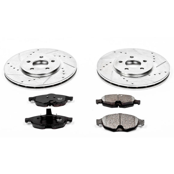 PowerStop Z23 Daily Driver Carbon-Fiber Ceramic Brake Pad and Drilled & Slotted