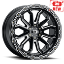 17x8 Vision 405 Korupt Black Milled Spoke 5x108 5x4.25 ET30 Wheel Rim