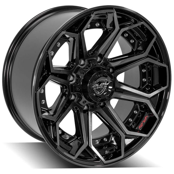 4Play Gen2 4P80R 20x10 Black Brushed Face Wheel 8x165.1 ET-24 CB124.9