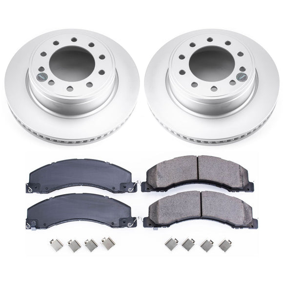 PowerStop Genuine Geomet Coated Rotor and Low-Dust Ceramic Brake Pad Kit