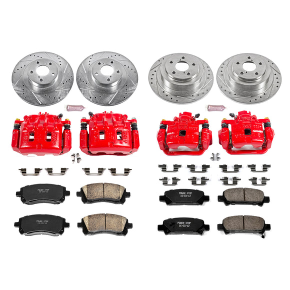 PowerStop Z23 Daily Driver Carbon-Fiber Ceramic Pads Drilled & Slotted Rotor & C