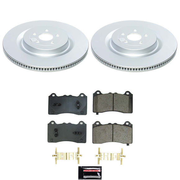 Genuine Geomet Coated Rotor and Low-Dust Ceramic Brake Pad Kit