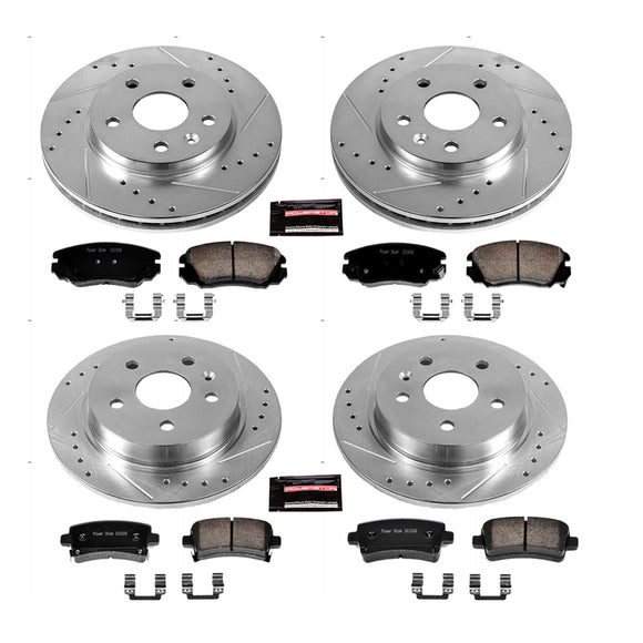 PowerStop Z23 Daily Driver Carbon-Fiber Ceramic Brake Pad and Drilled & Slotted