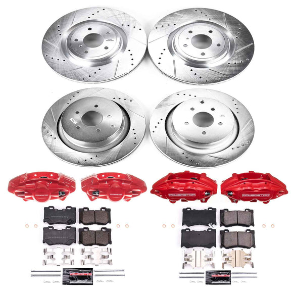 PowerStop Z23 Daily Driver Carbon-Fiber Ceramic Pads Drilled & Slotted Rotor & C