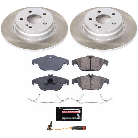PowerStop Semi-Coated Rotor and Low-Dust Ceramic Brake Pad Kit