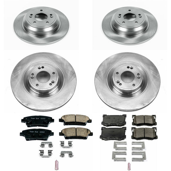 PowerStop OE Stock Replacement Low-Dust Ceramic Brake Pad and Rotor Kit