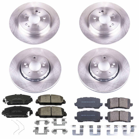 PowerStop OE Stock Replacement Low-Dust Ceramic Brake Pad and Rotor Kit