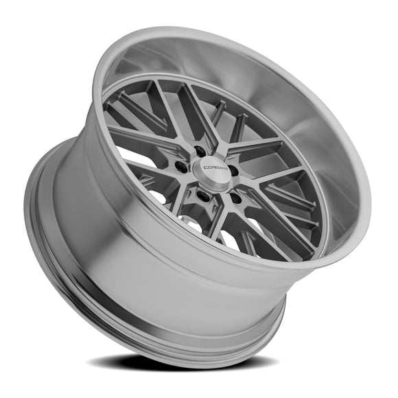 22x8.5 Corsart Kingpin 5 Gloss Brushed Diamond Cut Lip 5x127 ET6 Wheel