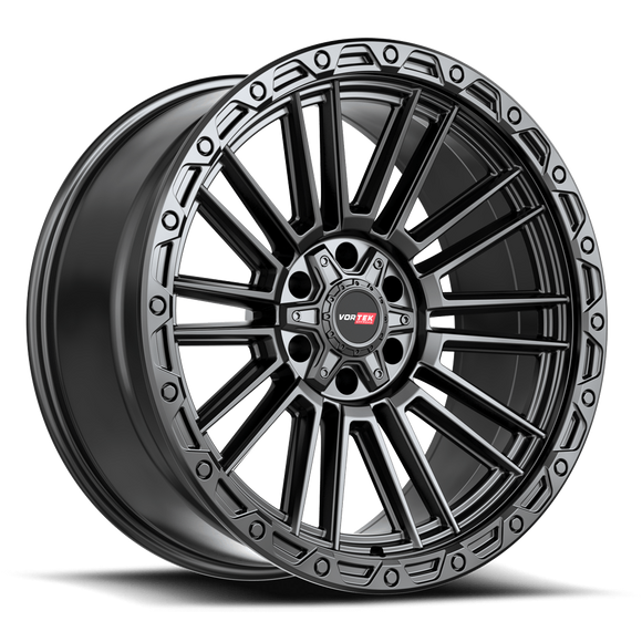 20x9.5 Vortek VRT-604 Zeus Satin Black 6x135 ET0 CB106.1 Wheel Rim
