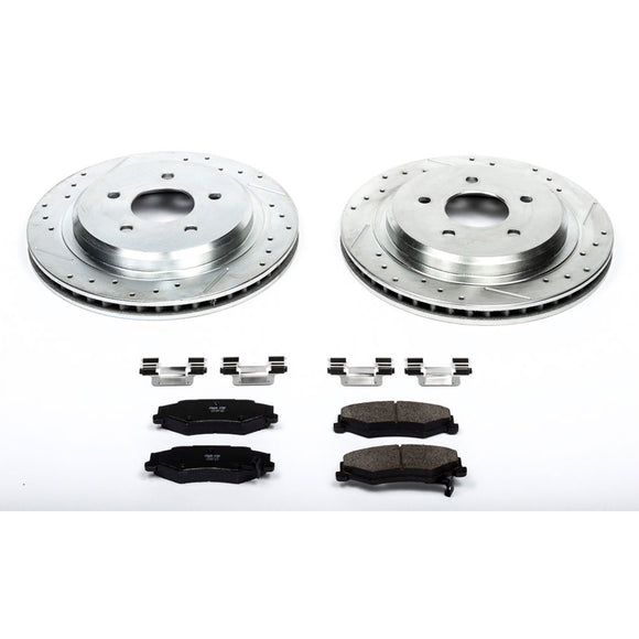 PowerStop Z23 Daily Driver Carbon-Fiber Ceramic Brake Pad and Drilled & Slotted