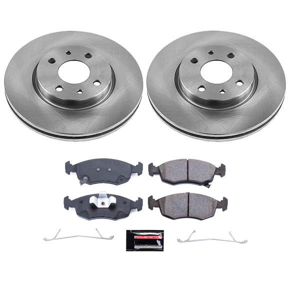 PowerStop OE Stock Replacement Low-Dust Ceramic Brake Pad and Rotor Kit