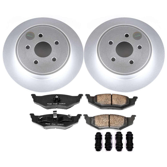PowerStop Genuine Geomet Coated Rotor and Low-Dust Ceramic Brake Pad Kit