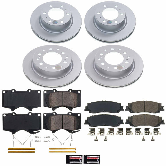 Genuine Geomet Coated Rotor and Low-Dust Ceramic Brake Pad Kit