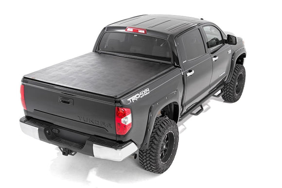 Rough Country Soft Tri-Fold Bed Cover 5'7 " Bed For Toyota Tundra 07-25