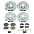 PowerStop Genuine Geomet Coated Rotor and Low-Dust Ceramic Brake Pad Kit