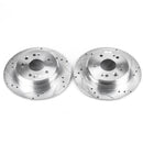 PowerStop Evolution Drilled Slotted Rotors Pair Rear For Honda CR-V