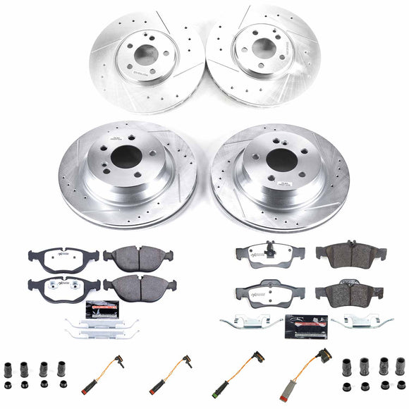 Z26 Street Performance Ceramic Brake Pad and Drilled & Slotted Rotor Kit