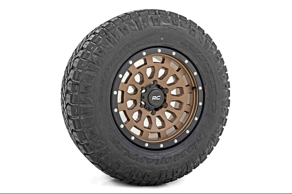 17x8.5 Rough Country 87 Series Bronze/Black Wheel 5x5 ET0 CB3.17