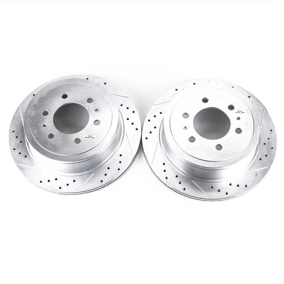 PowerStop Evolution Drilled Slotted Rotors Pair Rear For Ford F-150