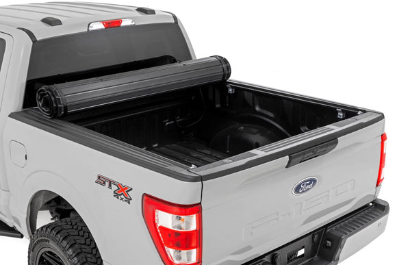 Rough Country Hard Roll Up Bed Cover 5'7" Bed For Ford F-150 15-24