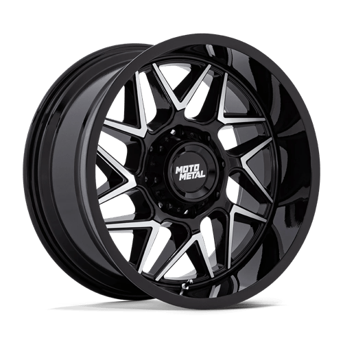 20X10 Moto Metal MO812 Turbine Gloss Black 8x165.1 ET-18 Wheel Rim