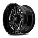 22x12 Hardrock BlackTop Xposed Gloss Black Milled 6x135 ET-51 wheel/rim