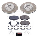 PowerStop Semi-Coated Rotor and Low-Dust Ceramic Brake Pad Kit