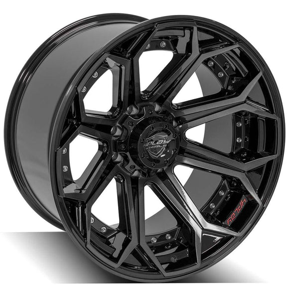 4Play Gen2 4P80R 20x9 Black Brushed Face Tinted Wheel 8x170 ET0 CB124.9