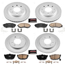 PowerStop Genuine Geomet Coated Rotor and Low-Dust Ceramic Brake Pad Kit