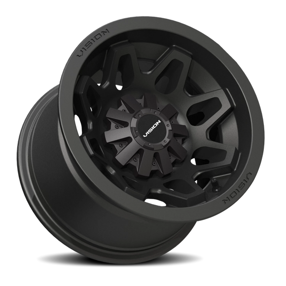12x7 Vision 416 ATV Matte Black 4x136 ET2.5 Wheel Rim