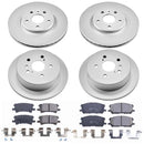 PowerStop Genuine Geomet Coated Rotor and Low-Dust Ceramic Brake Pad Kit