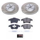 PowerStop Semi-Coated Rotor and Low-Dust Ceramic Brake Pad Kit