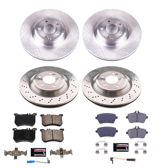 PowerStop OE Stock Replacement Low-Dust Ceramic Brake Pad and Rotor Kit